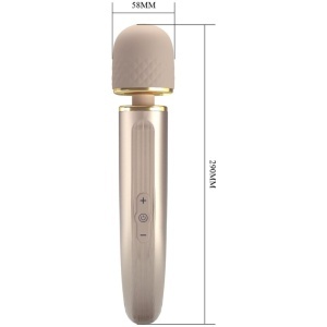 Aparat de Masaj Magic Wand Mare Champagne – Șampanie, 5 Viteze, 7 Vibrații, USB - Img 4