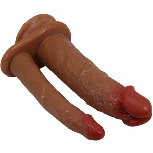 Dildo Dublu Realistic cu Vibrații Pretty Love Hulbert – TPE Realist, 7 Funcții - Img 2