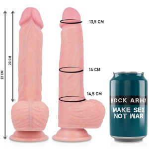 Dildo realist Hawk din silicon lichid, cu rotație și 10 moduri de vibrație (22 cm) - Img 3