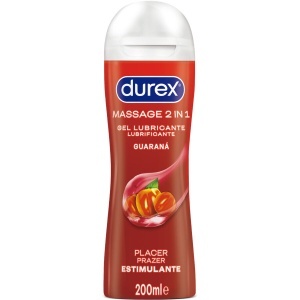 Durex Play Massage 2 în 1 – Gel Lubrifiant și de Masaj cu Guarana, 200 ml