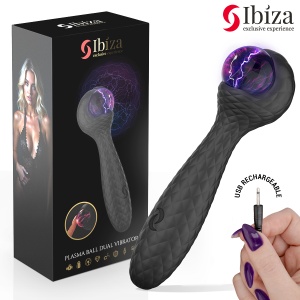 Ibiza – Vibrator Lux cu Dublă Stimulare și Sferă Plasmă Luminoasă (10 Moduri, IPX6, Reîncărcabil USB)
