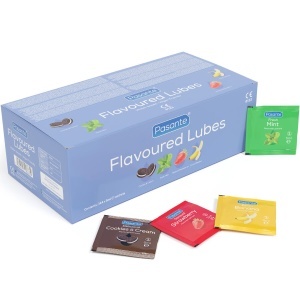 Pasante – Set 144 Lubrifianți Aromați (Unidoze 5 ml) – Mentă, Banană, Căpșuni & Cookie
