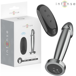 Plug Anal Vibrant din Aluminiu cu Telecomandă Intense – Mărimea S, Design Anatomic și Jocuri Termice (10 cm)