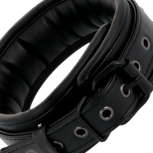 Set BDSM din Piele cu Zgardă, Cătușe și Lesă – Darkenes - Img 3