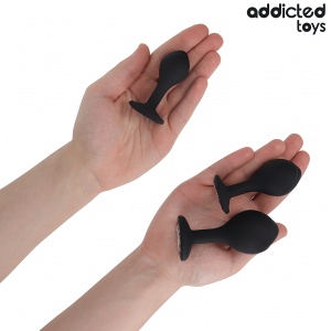 Set de 3 Plug-uri Anale Progresive din Silicon cu Bijuterie Addicted Toys – Dimensiuni S, M, L - Img 5