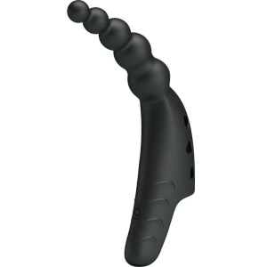 Vibrator pentru deget Jordin din silicon, cu nervuri și reîncărcabil USB, 10 moduri de vibrație, Negru - Img 3