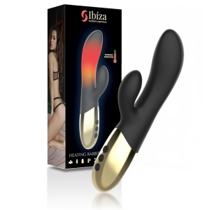 Vibrator Rabbit cu Încălzire Ibiza – 2 Motoare, 10 Vibrații, Funcție Termică (USB Magnetic, IPX6)