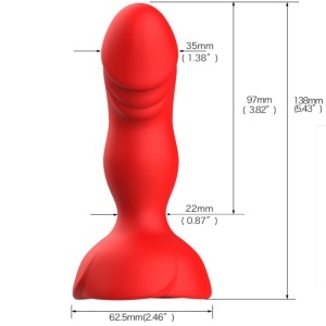 Vibrator și Plug Anal cu Telecomandă Extreme A Bloom Rose – Silicon Premium, Stimulare Dublă și 10 Moduri de Vibrație (Roșu Pasionat) - Img 2