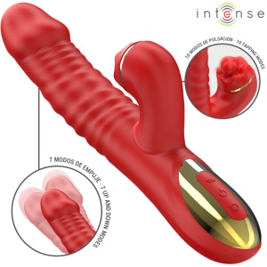 Vibrator Thalia cu Împingere, Atingere și Vibrații, Roșu - Img 2