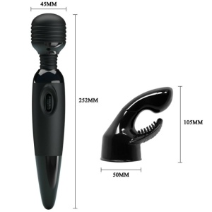 Aparat de Masaj Magic Wand Sensual cu Capete Interschimbabile și Accesorii – 100% Silicon, Multi-Viteză - Img 4