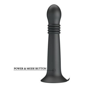Aparat de masaj rotativ și de împingere Pretty Love Stella din silicon, cu ventuză, reîncărcabil USB, Negru - Img 2