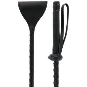 Cravașă BDSM 60 cm din PVC Moale- Darkness Black Whipper Whip - Img 2