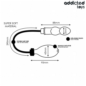 Dop Anal Gonflabil din Silicon Medical Addicted Toys – Model Inovator cu Grosime Reglabilă și Pompă Manuală - Img 3