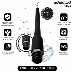 Duș și Curățător Anal Profesional Addicted Toys – Model 1 cu Adaptor Universal pentru Furtunul de Duș (14.8 cm) - Img 2