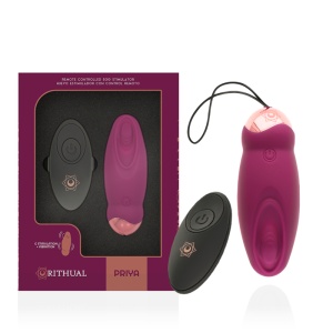 Oul Vibrator cu Telecomandă pentru Punctul G Rithual Priya - 10 Moduri, Două Motoare, IPX5, USB