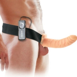 Penis Vibrator cu Ham Reglabil 19 cm Maro – Vibrații Multiple și Design Hollow