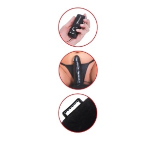 Pernă Gonflabilă de Poziționare cu Dildo Vibrant Fetish Fantasy Luv Log – Cu Mânere, Vinil Plușat și Mască Satin - Img 3