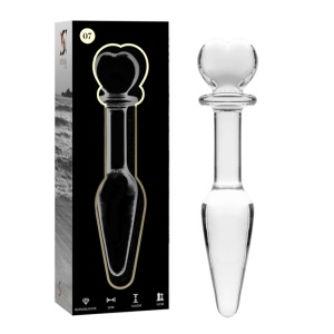 Plug Anal din Sticlă Borosilicată Ibiza Nebula – Model 7 Transparent/Roz, Lungime Generoasă și Jocuri Termice (13.5 cm) - Img 8