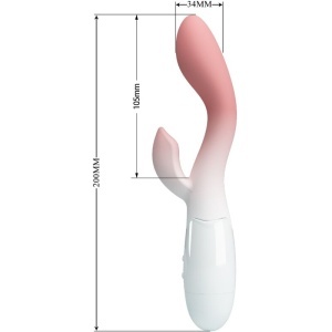 Pretty Love - Vibrator Brighty G-Spot + Stimulator de Clitoris, 30 Vibrații, Roz - Img 3