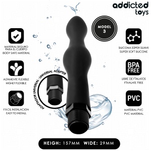 Sondă de Curățare Anală cu Adaptor Universal pentru Duș Addicted Toys – Model 3 din Silicon Super-Moale (15.7 cm) - Img 2