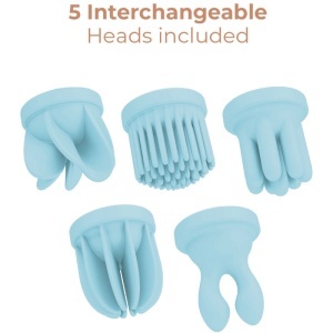 Stimulator Clitoridian Premium cu 5 Capete-Adrien Lastic Caress Blue - Img 3