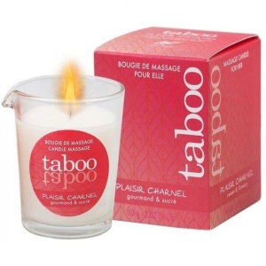 Taboo – Lumânare de Masaj „Plaisir Charnel”: Aromă Floare de Cacao (Premium, Provence)