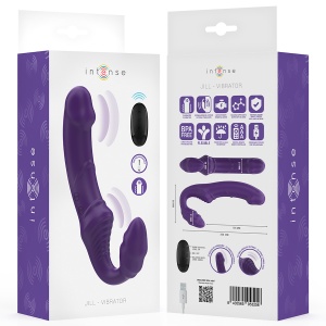 Vibrator Dublu Jill cu Telecomandă, 20 cm, Mov - Img 7
