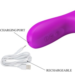 Vibrator Iepure cu Rotație și Împingere Pretty Love Reese Violet – Multi-Funcții, Impermeabil, USB - Img 5