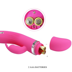 Vibrator Iepure cu Stimulare Flirtation – 7 Vibrații, Funcție Șoc, Silicon Moale - Img 3