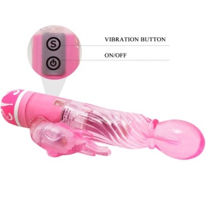 Vibrator Iepure Roz de Călătorie cu Stimulator Clitoridian – 10 Moduri, TPR, 2xAA - Img 6