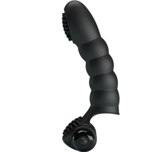 Vibrator pentru deget Pretty Love Alexander din silicon, 10 moduri de vibrație, Negru - Img 4