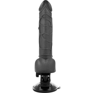 Vibrator Realist cu Telecomandă și Testiculi Basecock Negru 19,5 cm | Funcție Extensor și Ventuză Detașabilă - Img 2
