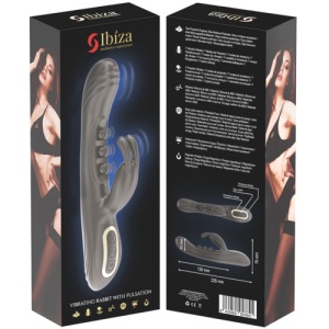 Vibrator Reîncărcabil cu Pulsare și 2 Motoare - IBIZA Pulsating Rabbit - Img 3