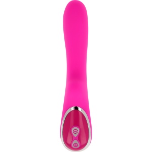 Vibrator tip iepuraș Rabbit din silicon, curbat pentru punctul G, încărcare magnetică, 10 viteze, Roz, 21 cm - Img 4