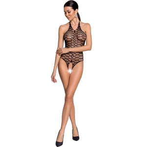 Bodystocking Negru cu Dantelă Passion BS087 | Mărime Unică