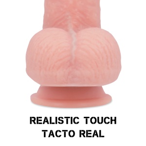 Dildo realist Hawk din silicon lichid, cu rotație și 10 moduri de vibrație (22 cm) - Img 7
