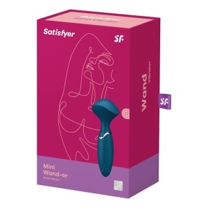 Mini Baghetă Masaj Satisfyer Mini Wand-er Albastru – 12 Vibrații, Impermeabil IPX7, USB - Img 6