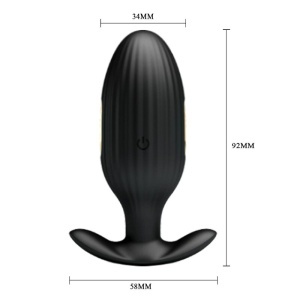 Plug Anal cu Electroșocuri și Vibrații Jefferson E-Stim – Silicon Premium, Control prin Aplicație și Conector la 90 de Grade (Negru) - Img 3