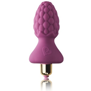 Plug Anal Vibrant în Formă de Zmeură – Din Silicon Medical, cu Glonț RO-80 și 7 Moduri de Vibrație