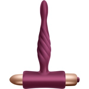 Plug Anal Vibrant pentru Începători Pharos – Silicon Catifelat, Vârf Spiralat și 10 Moduri de Vibrație (9 cm) - Img 2