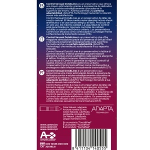 Prezervative Texturate Anatomice Control Sensual Dots & Lines – Pachet 12 bucăți - Img 2