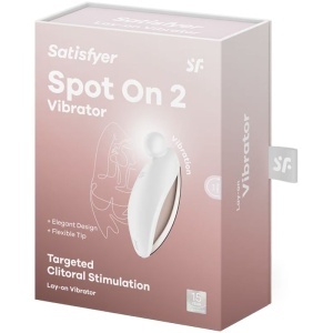 Stimulator Clitoridian Lay-On Satisfyer Spot On 2 - Alb, 12 Vibrații, IPX7, USB Magnetic - Img 5