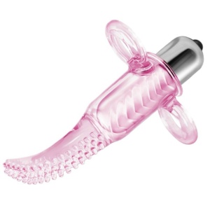 Stimulator vibro pentru deget din silicon, texturat și super elastic, 10 moduri de vibrație - Img 3