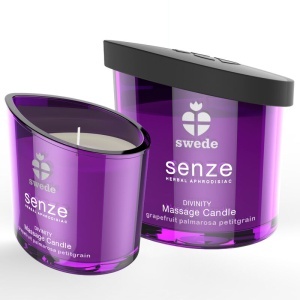 Swede – Lumânare de Masaj „Senze Divinity” (Grapefruit, Palmarosa & Petitgrain): Ulei Hrănitor, 50 ml