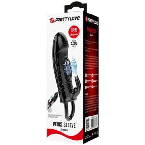 Teacă pentru Penis SLOANE Rabbit Negru – Vibrator Integrat și Stimulator Exterior - Img 2