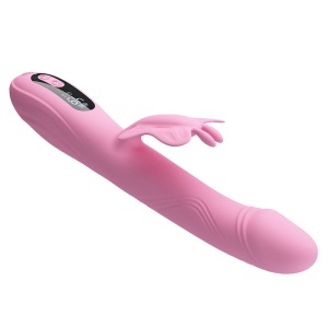 Vibrator Bella Rabbit din silicon, stimulare fluture pentru clitoris, afișaj LED, 9 viteze + 4 moduri atingere, Roz - Img 2