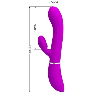 Vibrator Clitoridian cu Lins și Mișcare Pretty Love Violet – 12 Vibrații, 4 Moduri, USB - Img 3