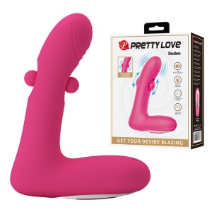 Vibrator din Silicon Pretty Love Duden Roz – 12 Moduri de Vibrație și 3 Trepte de Balansare