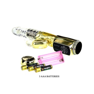 Vibrator Rotativ Tip Iepuraș Rabbit Gold Prince – Stimulare Duală cu Bile Metalice - Img 7