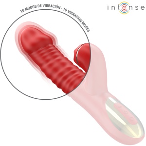 Vibrator Thalia cu Împingere, Atingere și Vibrații, Roșu - Img 6